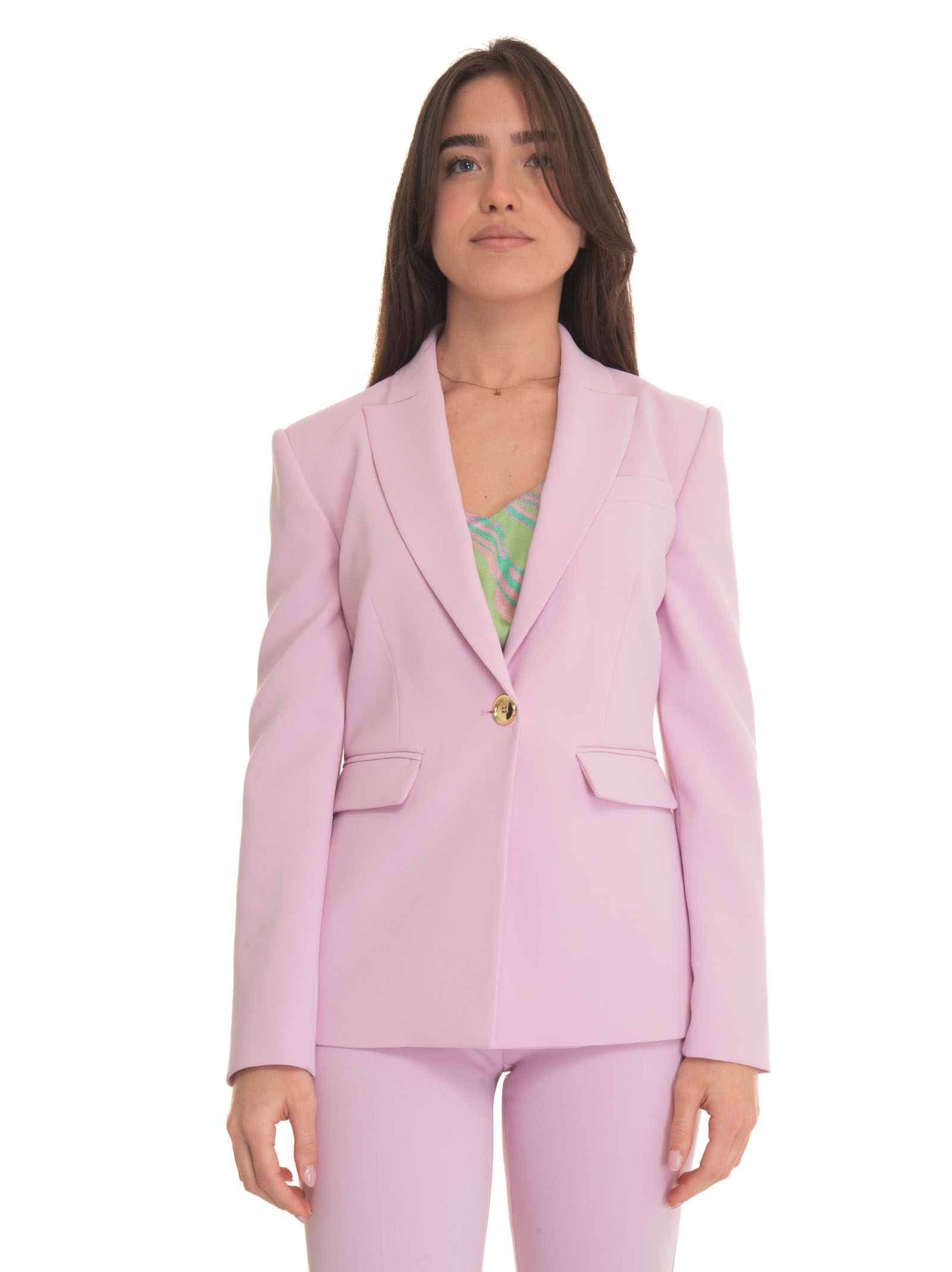 Pinko Humanuaca Jacket With 1 Button In Pink