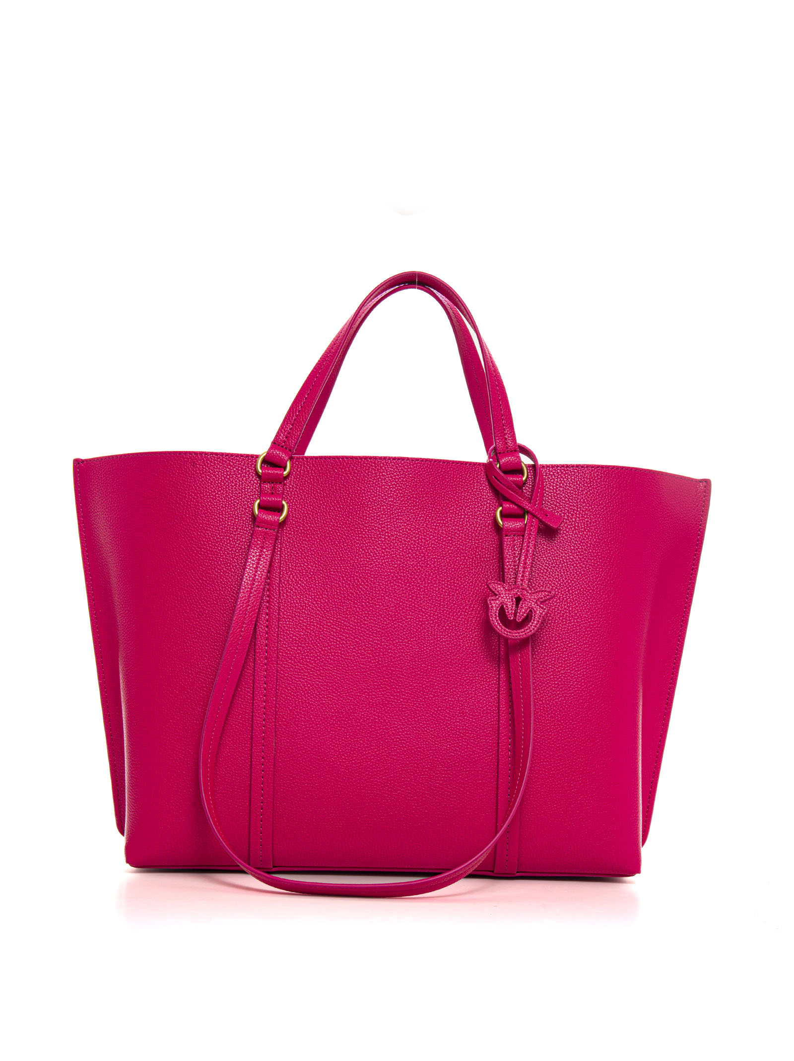 Shop Pinko Carrie Shopper Bag In Fuchsia