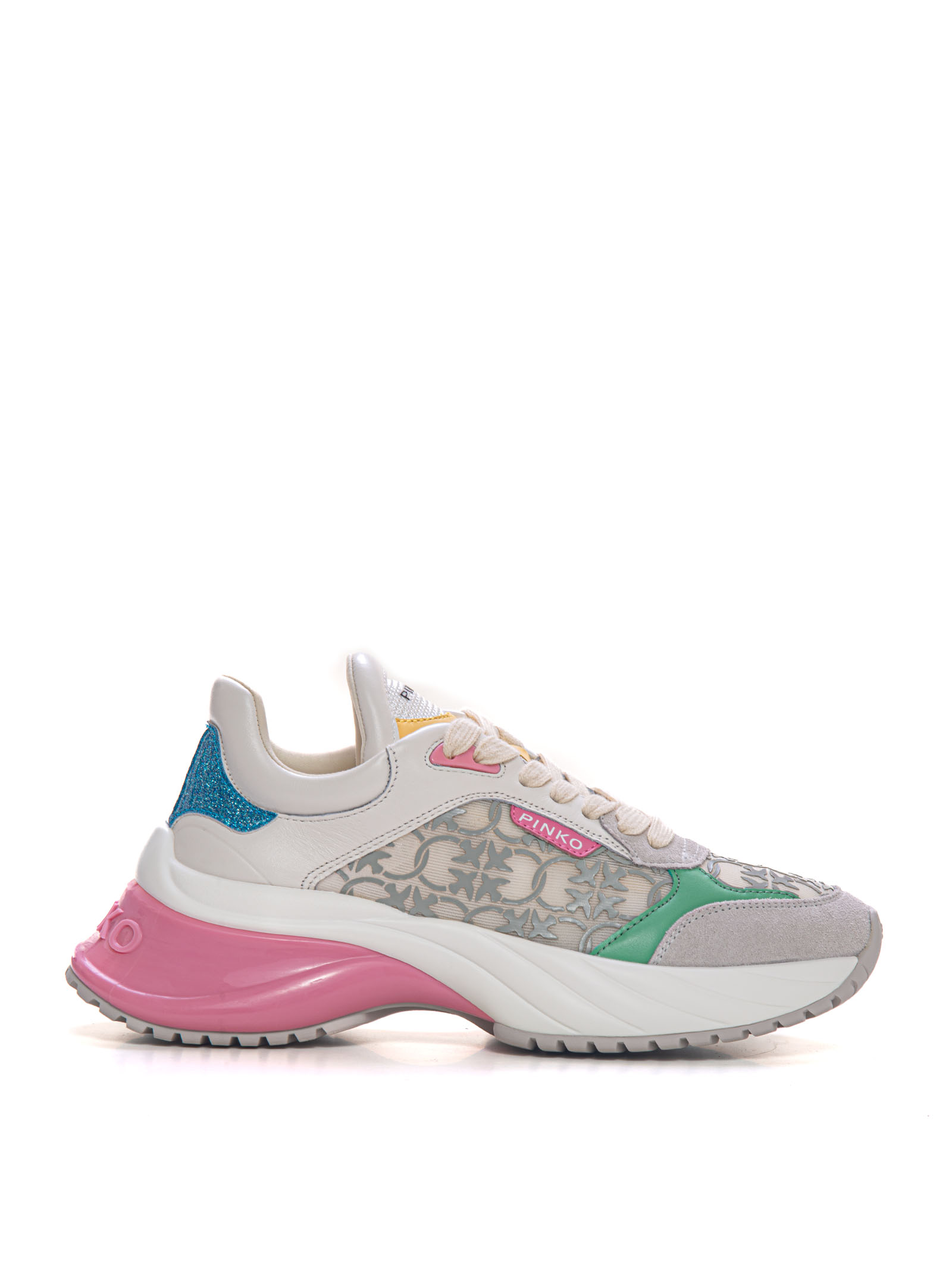 Shop Pinko Ariel 03 Sneakers With Raised Part At The Back In Multicolor