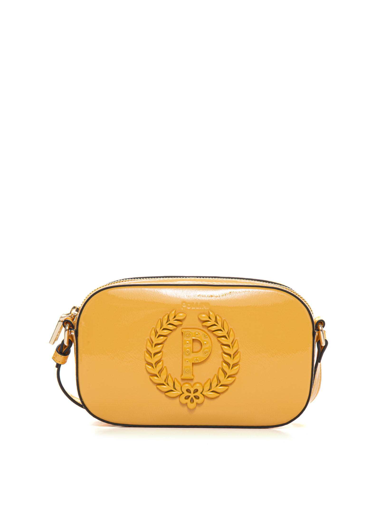Shop Pollini Camera Small Shoulder Strap Bag In Yellow