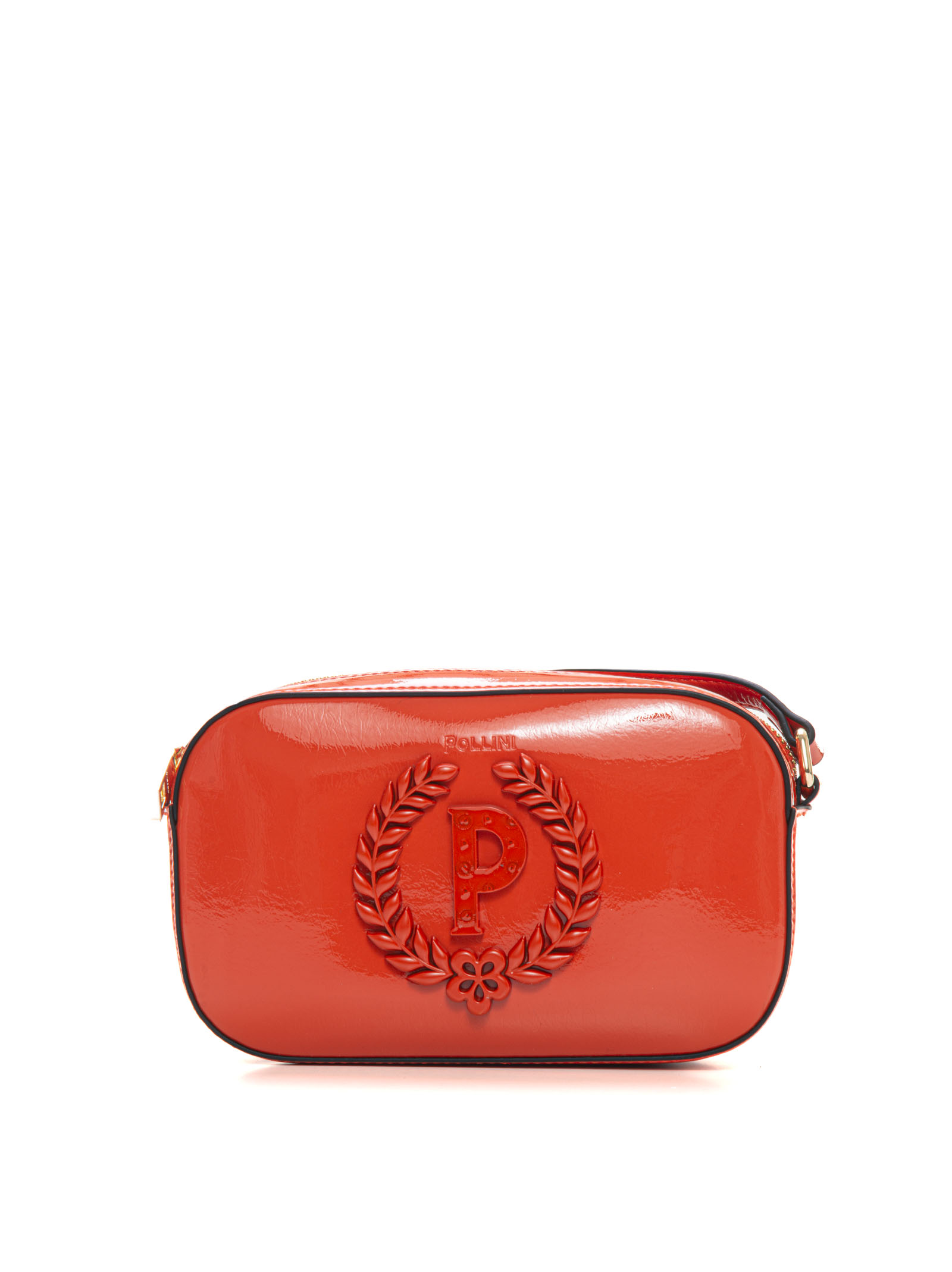 Pollini Camera Small Shoulder Strap Bag In Orange