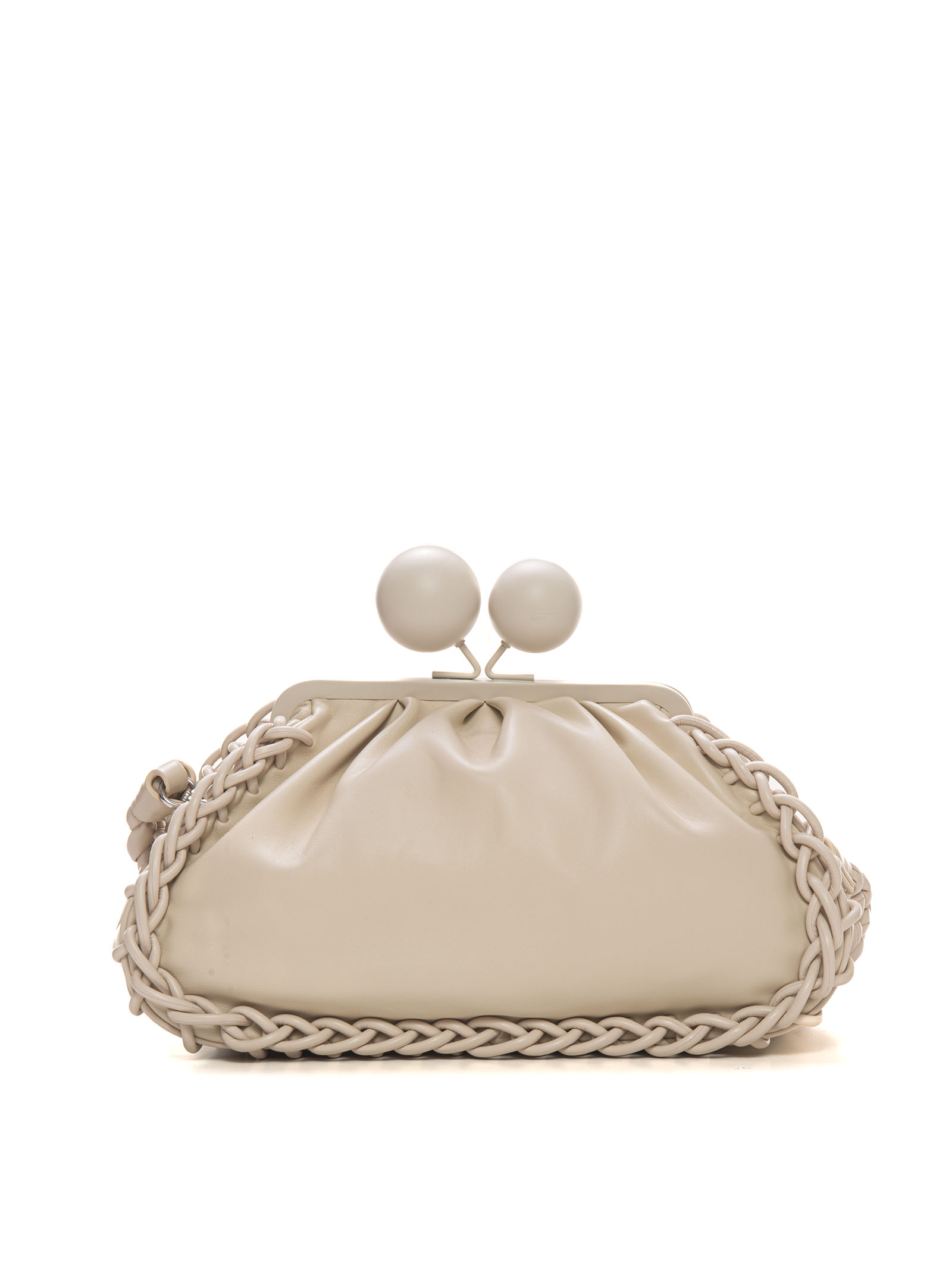 Weekend Max Mara Lecito Soft Leather Bag In Natural