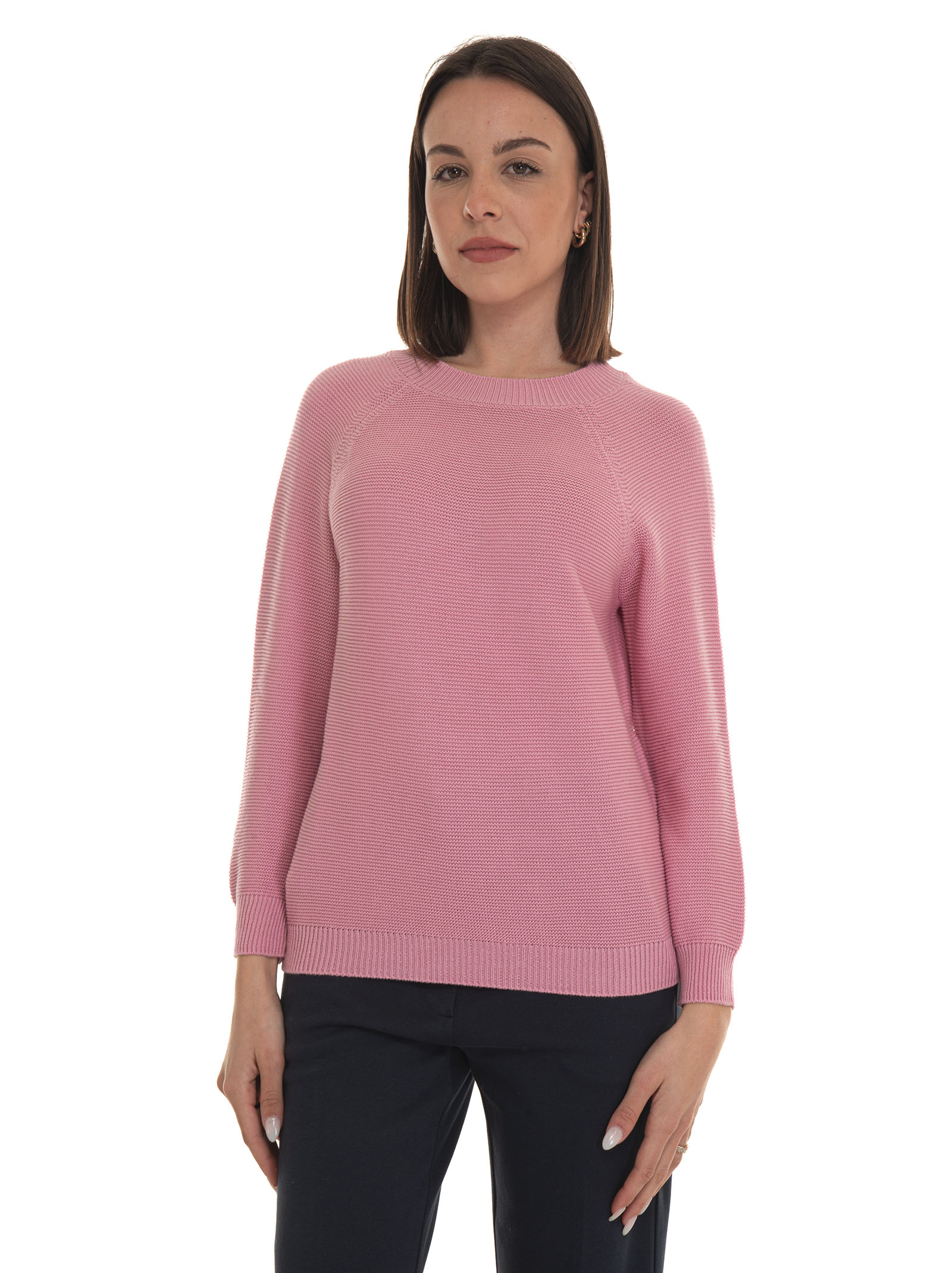 Shop Weekend Max Mara Linz Round-necked Pullover In Pink