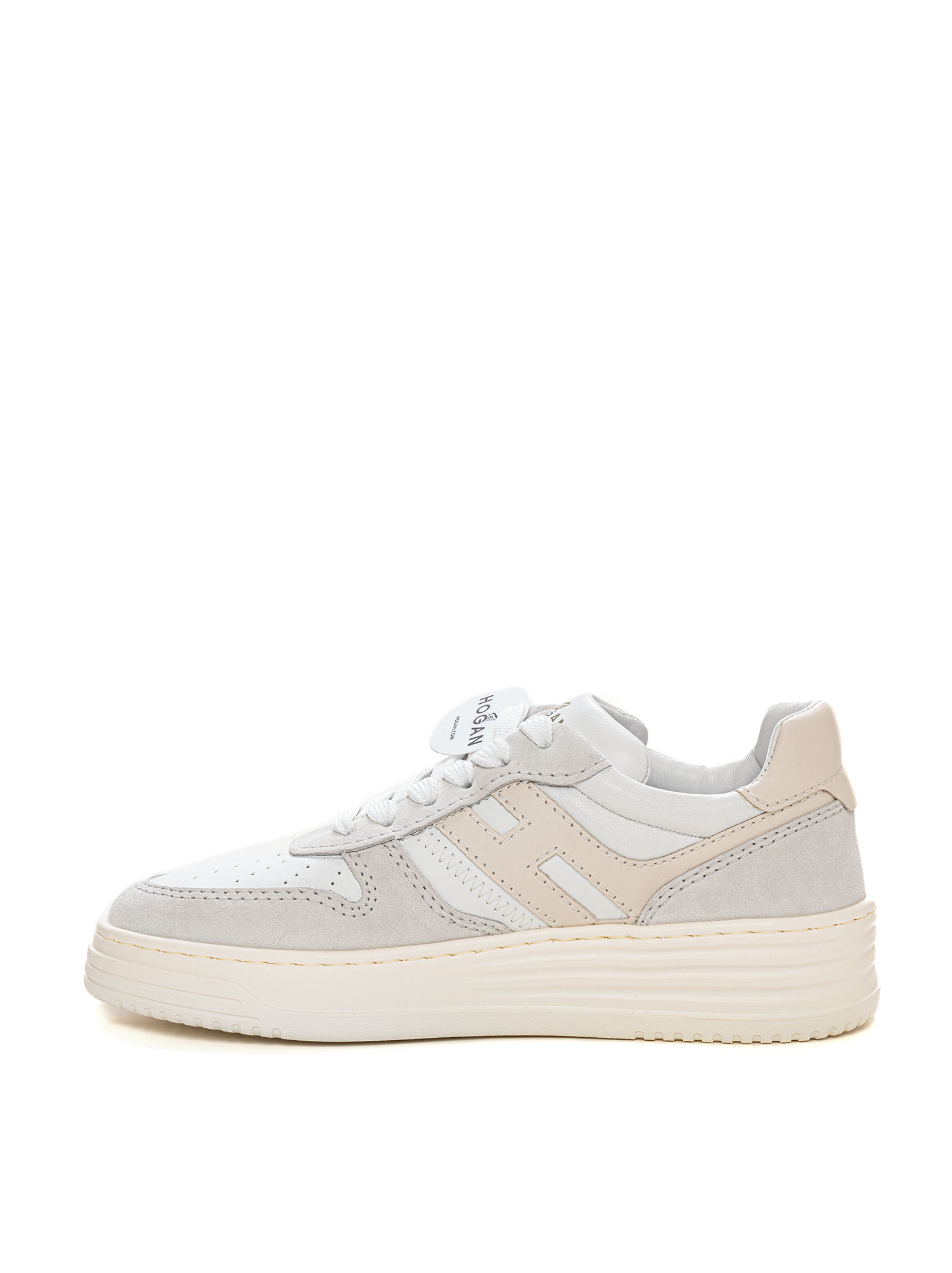  Sneakers In Pelle Con Lacci H30 