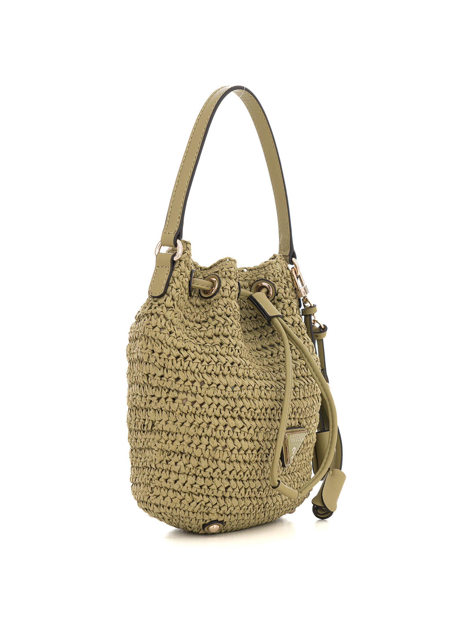  Borsa In Rafia  Ofelia Top Handle Bucket 