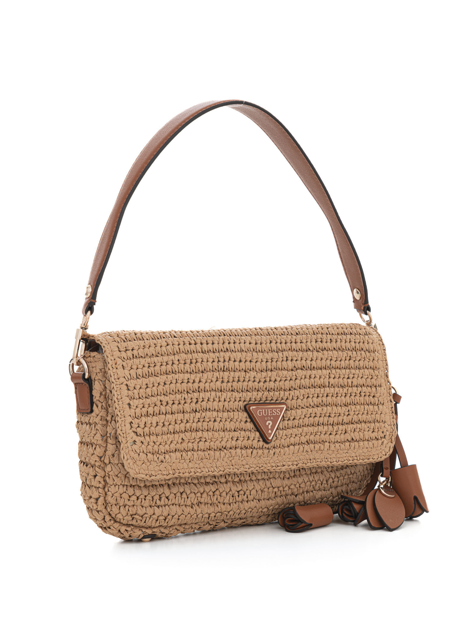  Borsa In Rafia Ofelia Flap Shoulder Bag 