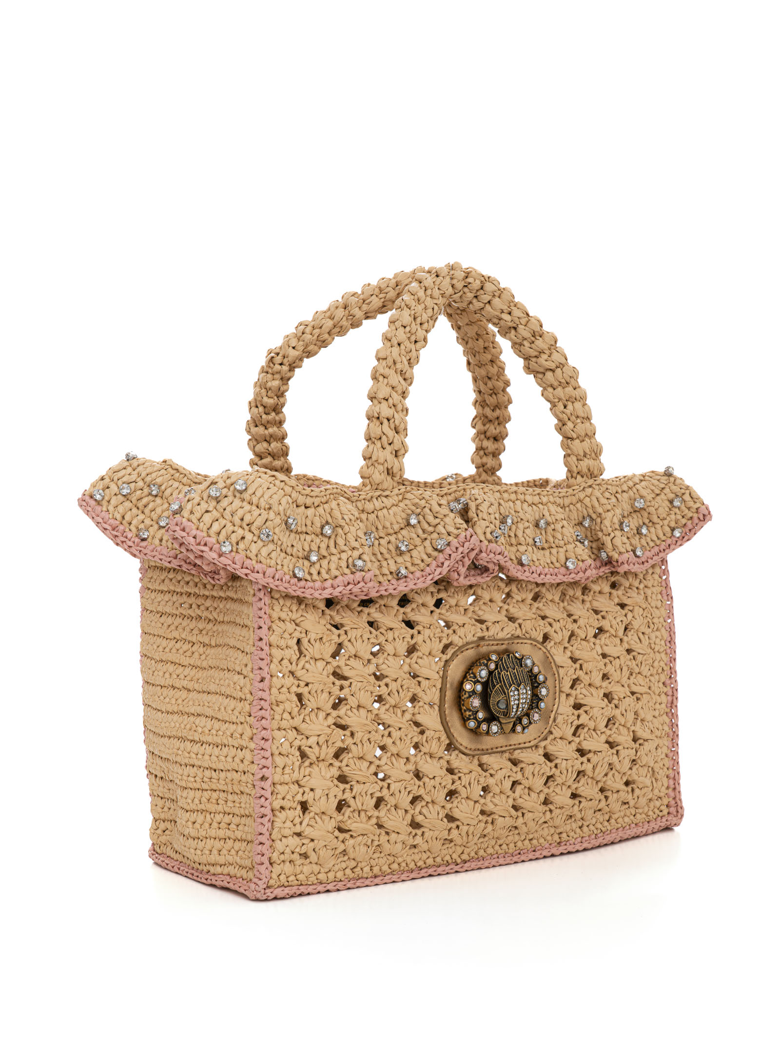  Borsa In Rafia Chelsea Ruffle Tote 